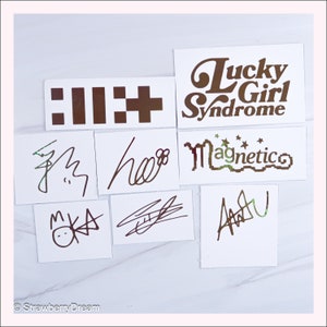 Stickers ILLIT | Logo et signature | Autocollant en vinyle | Magnétique | Gagné | Moka | Iroha | Minju | Yuna