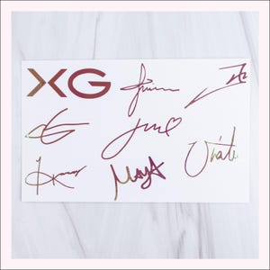Stickers XG | Logo et signature | Autocollant en vinyle | Juria | Cocona | Hinata | Chisa | Maya | Jurin | Harvey