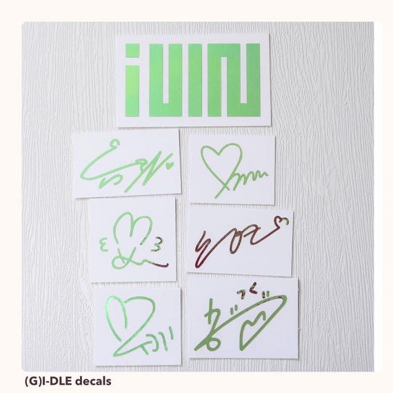 GIDLE (G)I-DLE Vinyl Decals | Logo and Member Signature Stickers