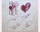 Kiss of Life Decals | Logo and Signature | Vinyl Stickers | KIOF
