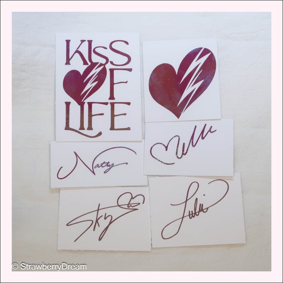 Kiss of Life Decals | Logo and Signature | Vinyl Stickers | KIOF