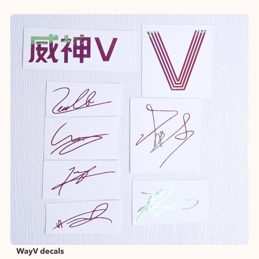 Wayv Vinyl Decals | NCT and Wayv Logos or Member Signature
