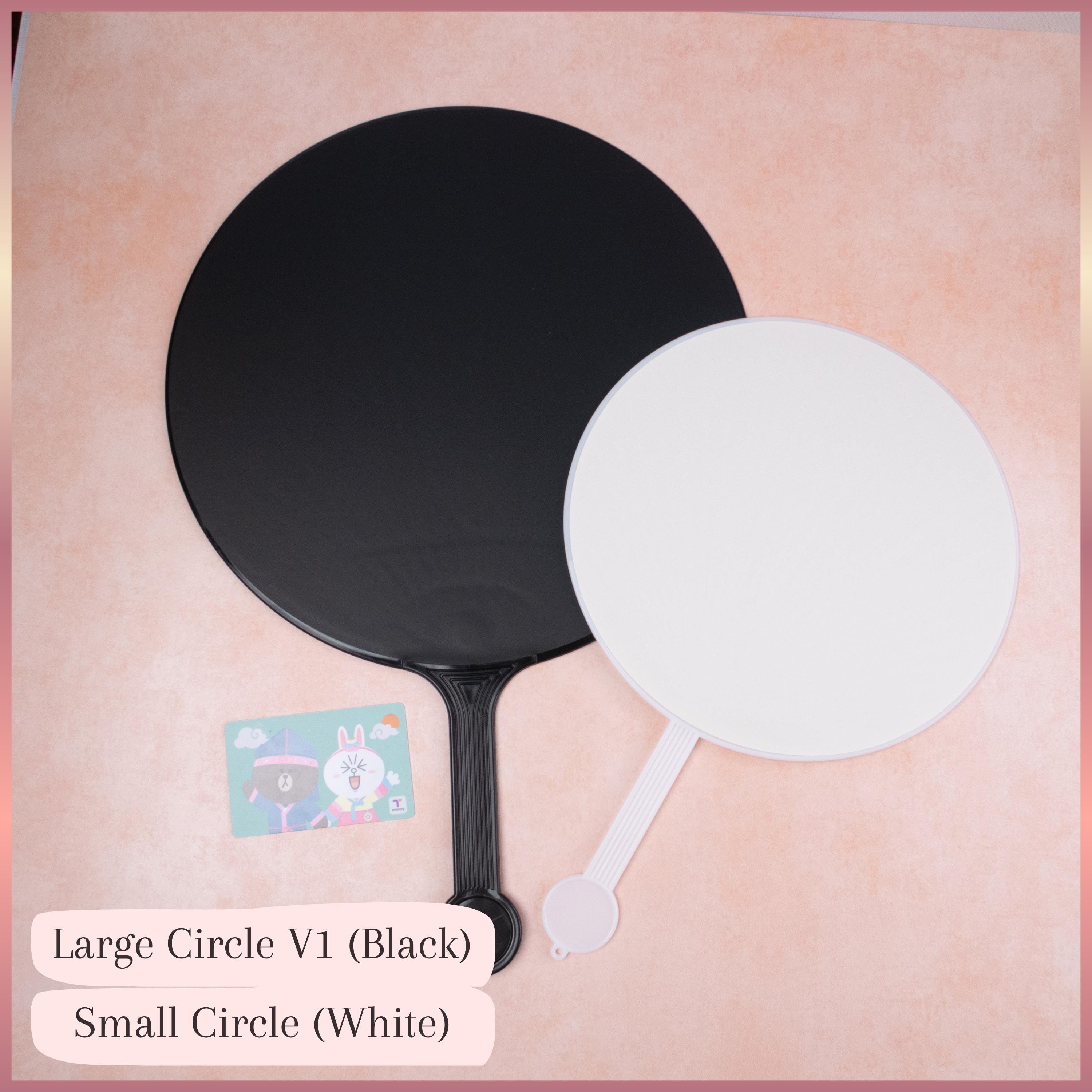 Blank Picket | DIY K-pop Uchiwa Fan Sign | Circle/heart | Full