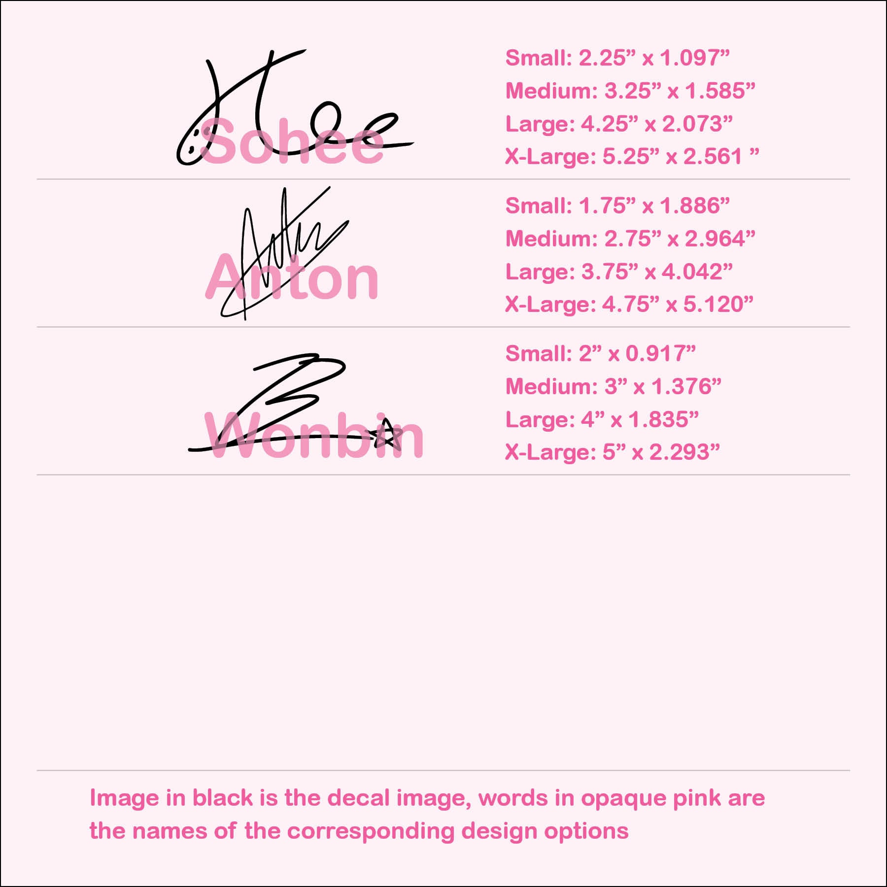 RIIZE デカール | ロゴとサイン | ビニールステッカー | ソンチャン