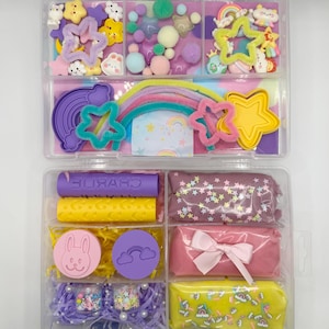 Pastel Playdough Kit "Rainbow Bunny Dreamscape" – Bunny, Stars & Dreamy Sensory Play, Montessori Playdoh Toy, Gift For Kids, Easter Gift
