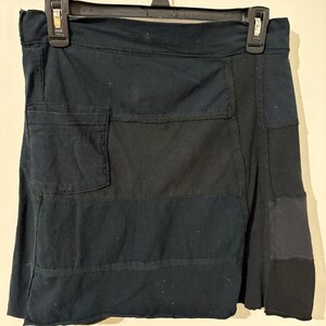 Black jersey patchwork skirt one of a kind by GmaJanisew