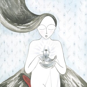 Il cuore vede _ Disegno originale, china su carta.