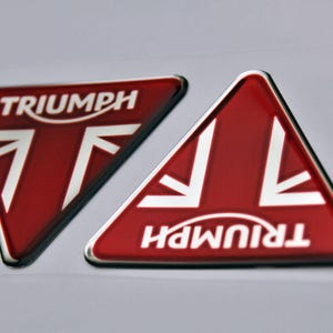 2PCS X TRIUM 42x37 mm. stickers. Domed 3d Decal logo