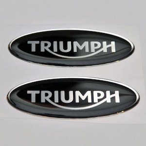 2PCS X TRIUM 65x25 mm. stickers. Domed 3d Decal logo