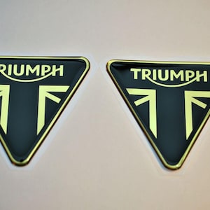 2PCS X TRIUM 42x37 mm. stickers. Domed 3d Decal logo