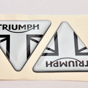 2PCS X TRIUM 43x37 mm. stickers. Domed 3d Decal logo