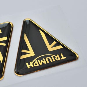 2PCS X TRIUM 56x50 mm. stickers. Domed 3d Decal logo