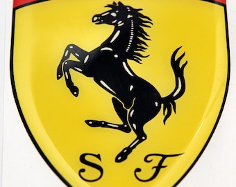 Adesivi Feari lucidi (98 x 72 mm) accessorio distintivo decalcomania bombata