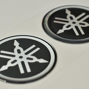 2pcs x YAMAHA sticker 50 mm. Domed 3D Decal logo