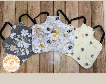Sewn Hen Saddle with Elastic for Wings Padded Apron Chicken Handmade Sturdy Regular Sized Hens Skirt Chicken Protectant from Rooster Saver