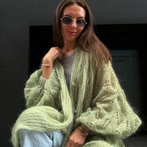 モヘアカーディガン アップルブロッサム