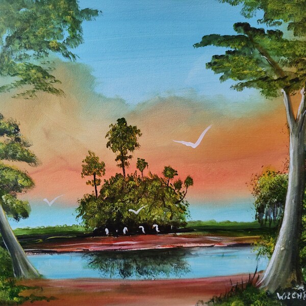 highwaymen style original painting