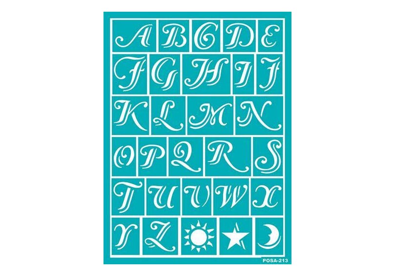 Stencil Letter Stencil Alphabet Stencil Adhesive Stencil Etsy