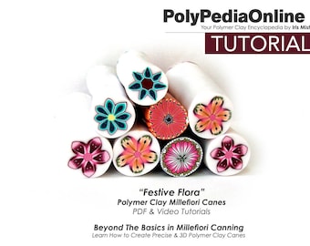 Polymer Clay Tutorial, Millefiori Canes, Millefiori Flowers, Polymer Clay Jewelry, Millefiori Canes Beads,Advanced Millefiori Canes Tutorial