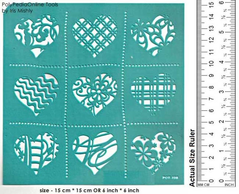 Heart Stencil Adhesive Stencil Glass Etching Stencil for Etsy