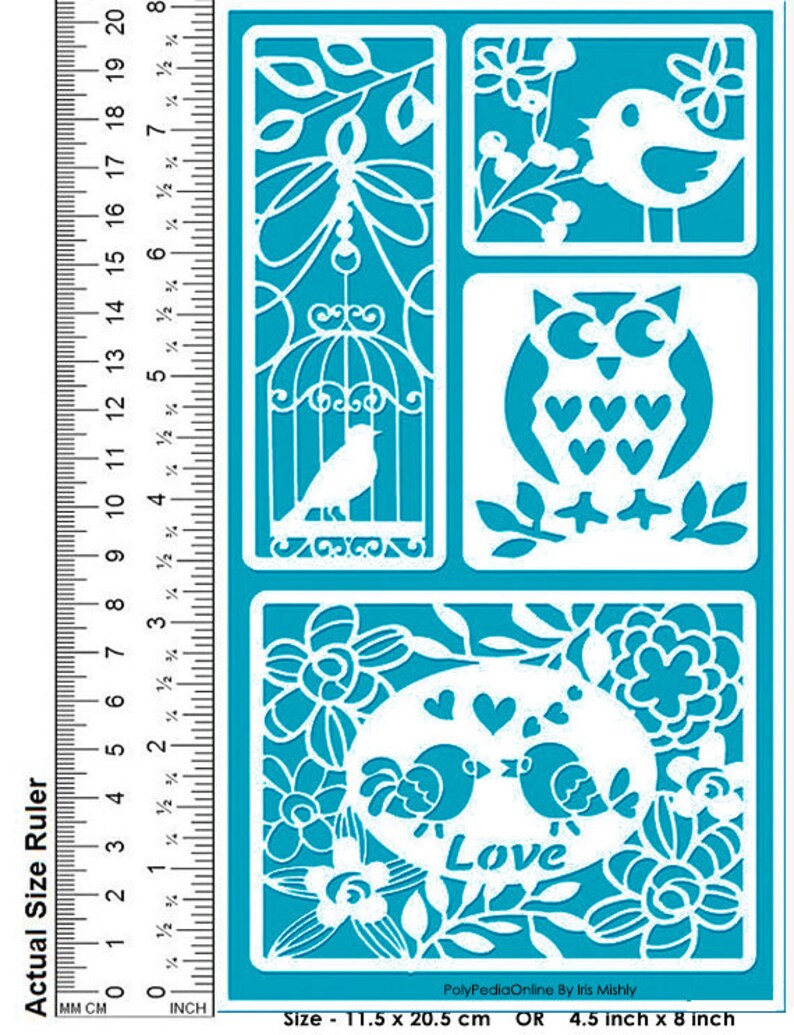 Adhesive Stencil Glass Etching Stencil Stencil for Painting Etsy