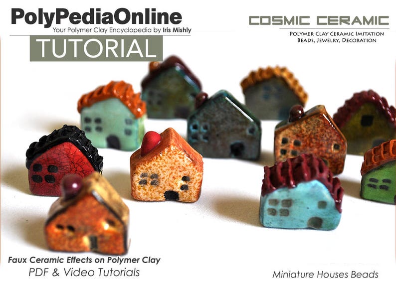 Polymer Clay Tutorial, Fauc Ceramic Polymer Clay, Polymer Clay Jewelry, Polymer Clay Beads, Polymer Clay Ceramics Tutorial, Fimo,Iris Mishly image 8