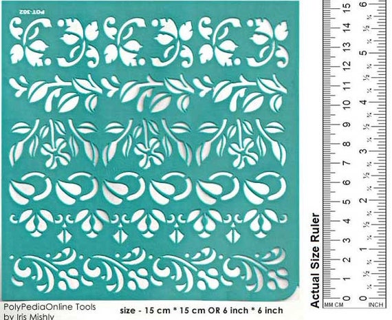 border stencil adhesive stencil glass etching stencil etsy israel
