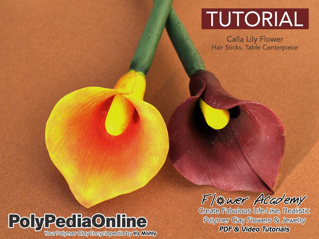 Polymer Clay Tutorial DIY Jewelry Flower Pin DIY Flowers Etsy