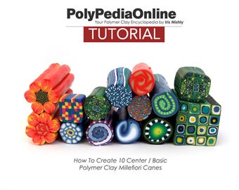 Polymer Clay Tutorial, Millefiori Canes, Flower, PDF Tutorial, Polymer Clay Jewelry, Polymer Beads, DIY Handmade Bead, Craft, Fimo Tutorial