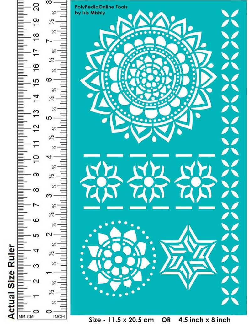 Mandala Stencil Stencil for Painting Adhesive Stencil Etsy