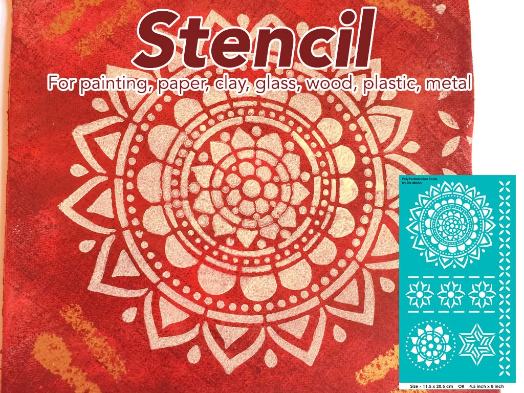 Mandala Stencil Stencil for Painting Adhesive Stencil Etsy Australia