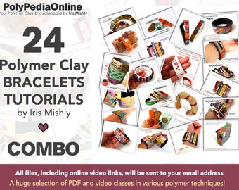Polymer Clay Tutorial (24), Polymer Clay Jewelry, Polymer Clay Beads, Polymer Clay Bracelet Tutorial, Polymer Ceramics, Polymer Millefiori