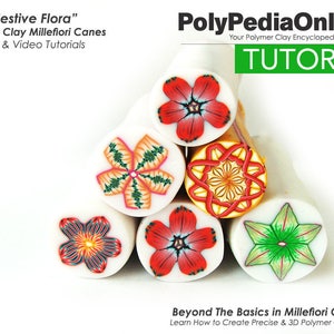 Polymer Clay Tutorial, Millefiori Canes, Polymer Clay Millefiori, Blume Millefiori Cane, Millefiori Tutorial für Fortgeschrittene, Fimo Millefiori Cane Bild 3