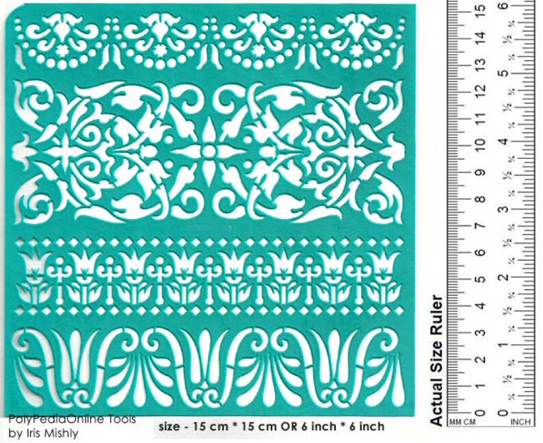 Stencil for Painting Adhesive Stencil Border Glass Etching Etsy