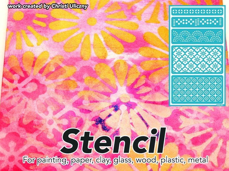 Adhesive Stencil Geometric Stencil Stencil for Art Stencil Etsy