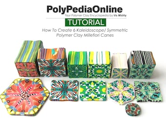 Polymer Clay Tutorial, Millefiori Cane, Polymer Clay Canes, Kaleidoscope, Symmetric, Millefiori Cane Beads, Fimo Tutorial, Iris Mishly