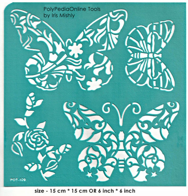 Buy Butterfly Stencil Adhesive Stencil Stencil for Painting Online in