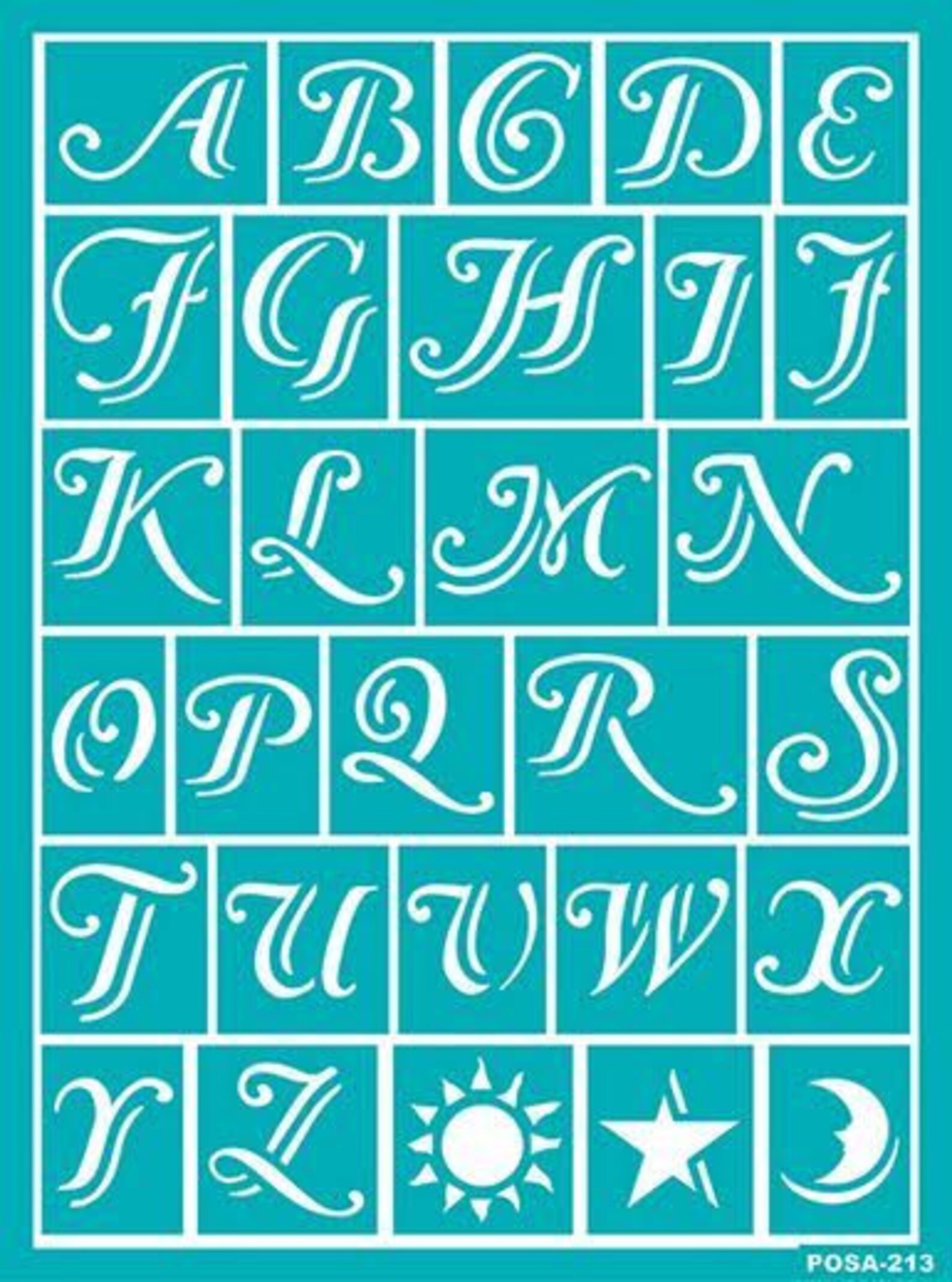 Glass Etching Stencil ABC Stencil Letters Stencil Alphabet Etsy Australia