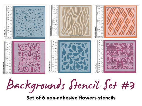 Background Stencil Stencil Set Stencil For Painting Stencil Etsy