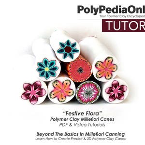 Polymer Clay Tutorial, Millefiori Canes, Polymer Clay Millefiori, Flower Millefiori Cane, Advanced Millefiori Tutorial, Fimo Millefiori Cane image 2