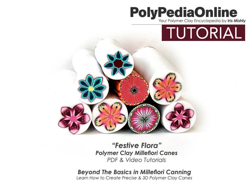 Polymer Clay Tutorial, Millefiori Canes, Polymer Clay Millefiori, Blume Millefiori Cane, Millefiori Tutorial für Fortgeschrittene, Fimo Millefiori Cane Bild 2