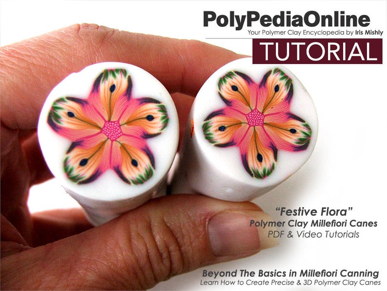 Polymer Clay Tutorial, Millefiori Canes, Polymer Clay Millefiori, Blume Millefiori Cane, Millefiori Tutorial für Fortgeschrittene, Fimo Millefiori Cane Bild 6