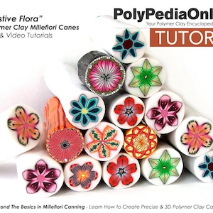 Polymer Clay Tutorial, Millefiori Canes, Polymer Clay Millefiori, Flower Millefiori Cane, Advanced Millefiori Tutorial, Fimo Millefiori Cane image 1