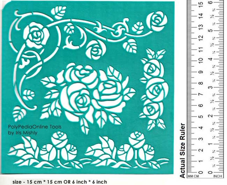 Rose Stencils Stencil Set Stencil for Painting Adhesive Etsy