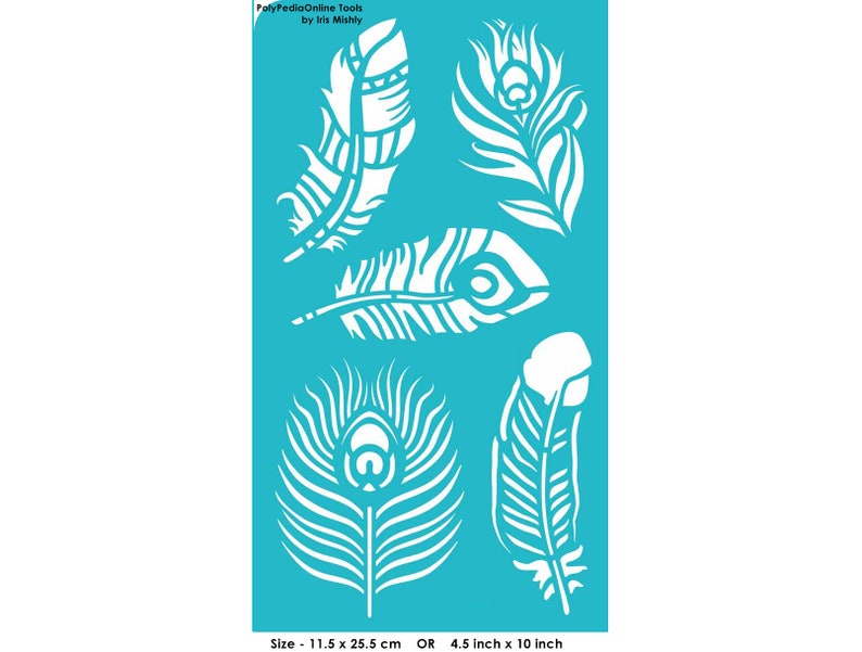 Download Stencil Stencils Peacock Feather Pattern Template Reusable ...