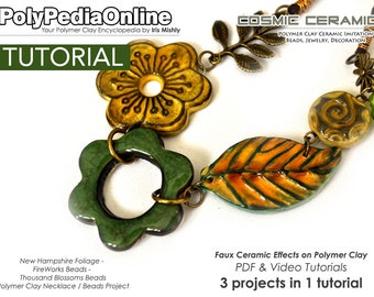 Polymer Clay Tutorial (3), Polymer Clay Jewelry, Polymer Clay, Polymer Clay Bead, Ceramic Bead, Clay Bead, Jewelry Tutorial, Fimo Necklace