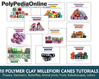 Millefiori Canes Tutorial (10), Polymer Clay Tutorial, Polymer Clay Cane, Polymer Clay Bead, Fimo Tutorial, Millefiori Tutorial, Iris Mishly