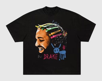 DRAKE PNG | Rap Tee Concert Merch For All The Dogs | Rare Hip Hop Graphic Print 300 DPI