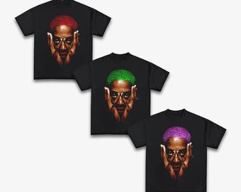 Paquete de 3 imágenes PNG de Dennis Rodman / Gráfico de baloncesto / Impresión gráfica de baloncesto rara de 300 DPI