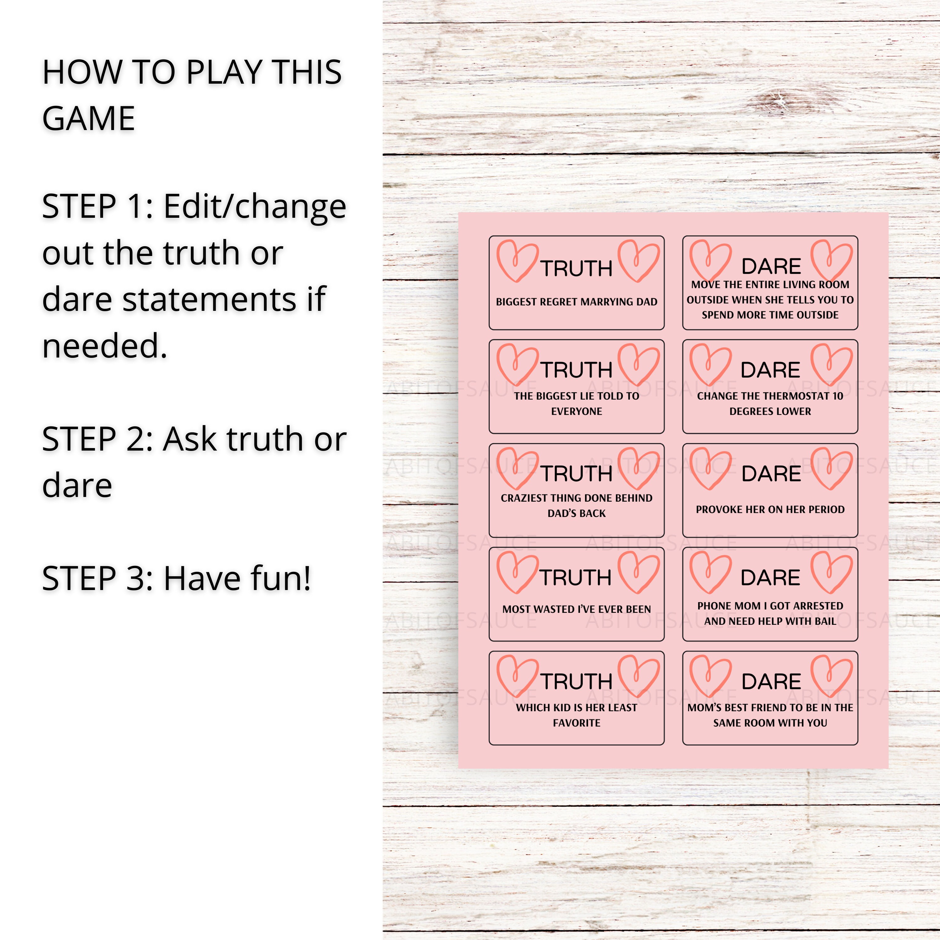 Truth or Dares for Moms, Truth or Dare Questions for A Party, Mother's ...